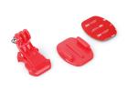 G TMC GoPro Hero3 Flat 3M Adhesive Mount And Jhook Buckle (Red)